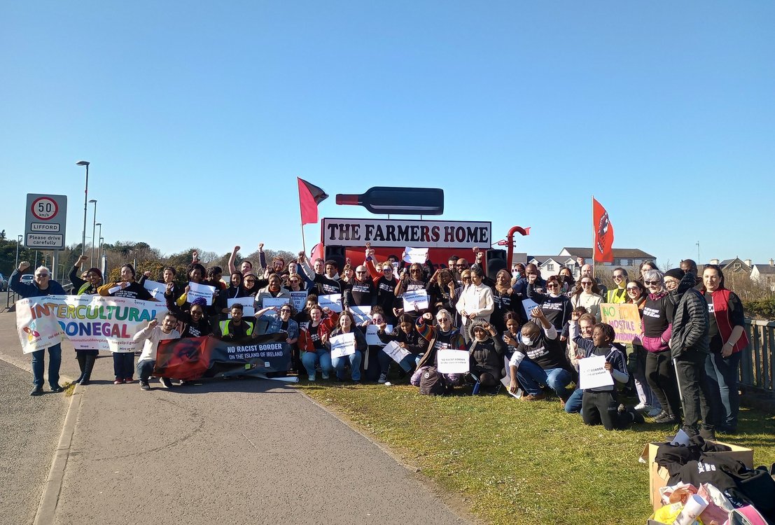 Committee on the Administration of Justice-Common Travel Area campaign protest takes place at border crossing