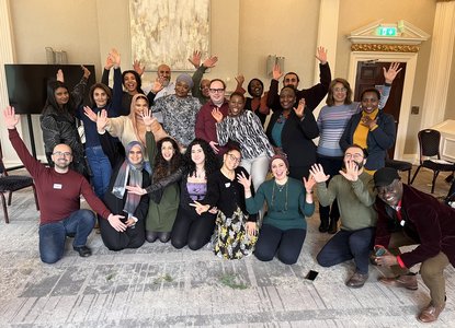 Group of people at a 'reimagining leadership' residential hosted by Common Purpose and Makani Cambridge