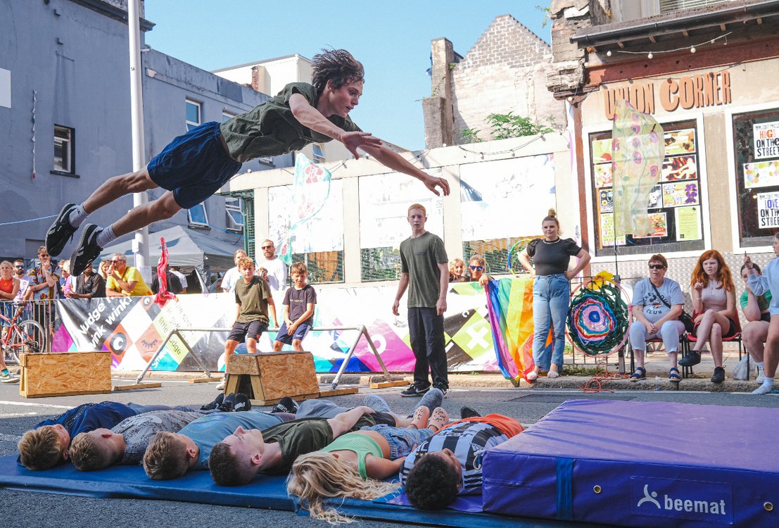 Nudge Community Builders-Plymouth Parkour at the Street Party (Hanna Collins)