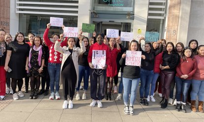Voice of Domestic Workers-VODW members taking part of the One Billion Rising global movement campaign 'Rise for Freedom'