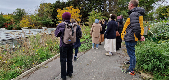 Esmée staff looking at the site at Ubele Wolves Lane