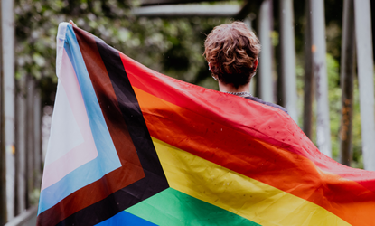 Stock photo-person holding a large progress pride flag.png